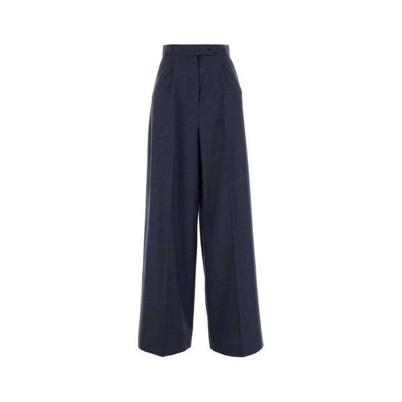 Givenchy Pleated Wide Leg Trouser Pants in Denim Blue 40 US 8 - Picture 5 of 6